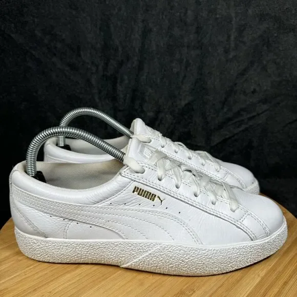 Puma Shoes Womens Puma Love White Gold 373649 Tumble Leather